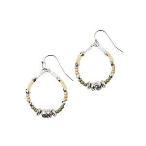 Chico's Spring Days Seed-Bead Essential Hoop Earrings NWT